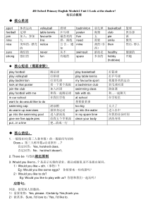 4BM2U1知识点梳理