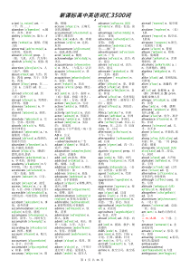 高中英语词汇3500词(带音标)