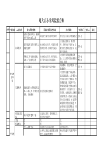 学校安全风险清单样表