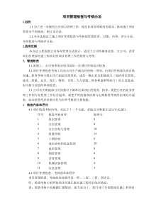 中建号码公司项目管理检查与考核办法