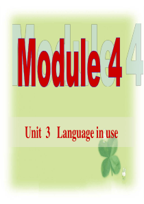 2012外研版英语八年级下册Module4 Unit 3