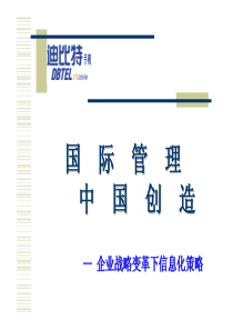 国际管理中国创造企业战略变革下信息化策略（PDF 43）