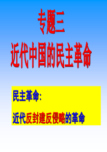 必修一专题三第一节一轮复习太平天国运动