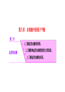 2017届高三化学第一轮复习：盐类的水解(人教版)资料