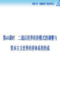 【优化方案】2016届高三历史(通史版)大一轮复习课件：专题十四 两极格局下的世界风云 第41课时