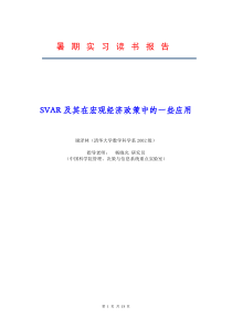 VAR和SVAR及其在宏观经济政策中的一些应用要点