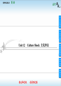 2013届高考英语一轮复习课件：Unit 12 Culture Shock 文化冲击(北师大版必修4