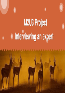 高一牛津英语M2U3 Project interviewing an expert