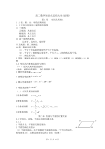 高二下数学知识点总结