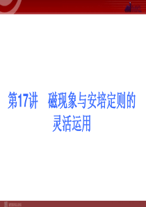 2013届中考物理考点冲刺复习课件《第17讲 磁现象与安培定则的灵活运用 》