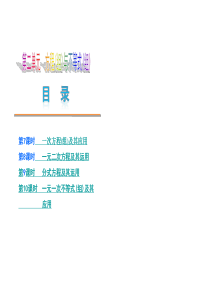 2013届北京市中考数学复习课件(二)：方程组与不等式组