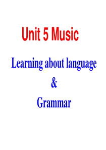 必修二 Unit5  Learning about language