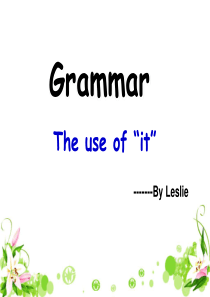 必修6unit3grammar-it的用法