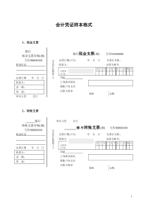 会计凭证样本格式