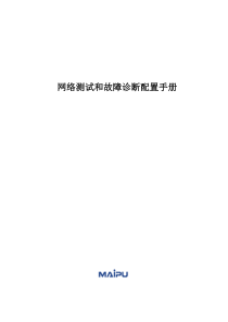 网络测试和故障诊断实用手册