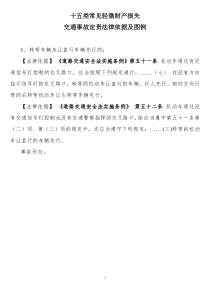 十五类常见轻微财产损失交通事故定责法律依据及图例