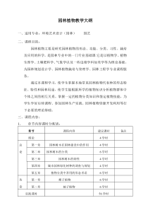 园林植物教学大纲