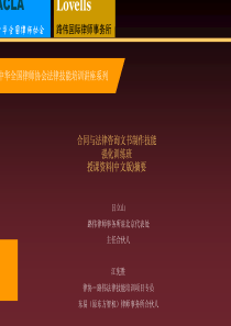 合同与法律咨询文书制作技能强化训练班授课资料(中文版)摘要(PDF50)