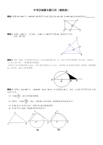 2017中考数学几何压轴题(辅助线专题复习)