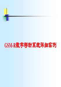 GSM-R系统详细实例