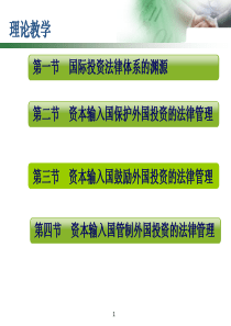 国际投资法律管理(一)保护国际投的法律管理体系研究