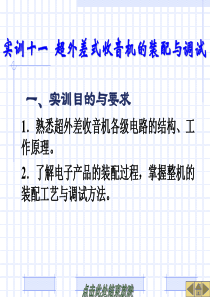 实训十一  超外差式收音机的装配与调试