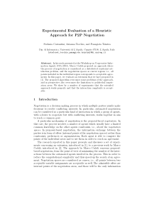 P. Experimental evaluation of a heuristic approach