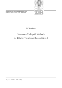 35Monotone multigrid methods for elliptic variatio