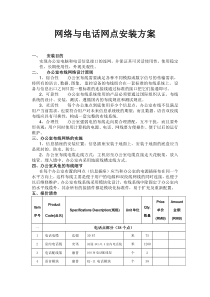 网络与电话网点安装方案