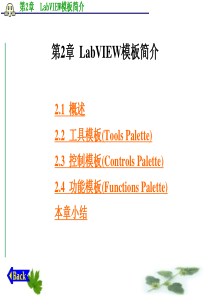 第2章  LabVIEW模板简介