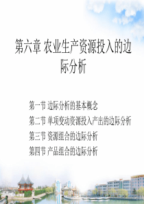 华农小自考-第六章农业生产资源投入的边际分析