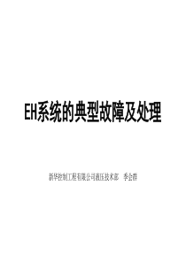 EH系统的典型故障及处理