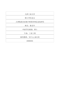 大型集团企业集中财务管理信息化研究