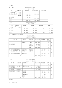 基础会计 主编 孙峥  上海财经大学出版社  第四章答案