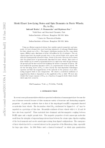 Model Exact Low-Lying States and Spin Dynamics in 