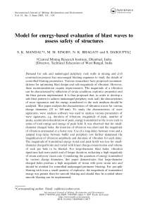 Model for energy-based evaluation of blast waves t