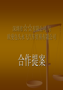 两个公司的合作提案