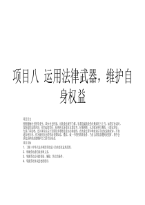 就业指导讲解(全集)项目八运用法律武器维护就业权益