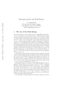 Emergent gravity and Dark Energy