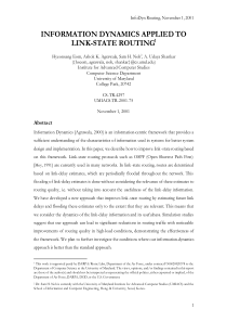 INFORMATION DYNAMICS APPLIED TO LINK-STATE ROUTING