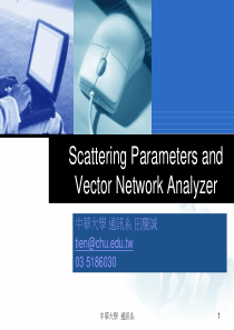 3.Scattering Parameters and Vector Network Analyze