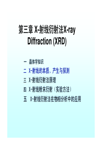 2011 固表 Chap 3 XRD-2 X射线的产生与性质