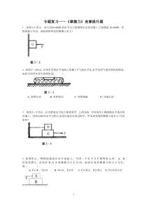 专题复习――《摩擦力》竞赛提升题