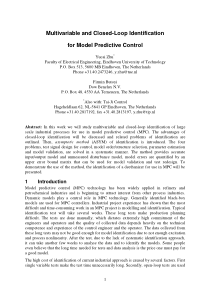 Multivariable and Closed-Loop Identification for M