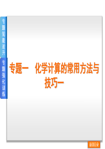 2014届高考化学(新课标)一轮复习方案课件专题一 化学计算的常用方法与技巧一