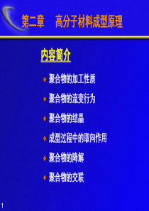 高分子合成材料成型加工 第二章