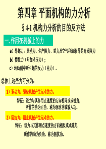 第四章 平面机构的力分析