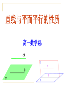 2.2.3直线与平面平行的性质(优质课)