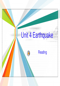 新人教必修一 Unit4 Earthquakes-Period2-Reading[课件]