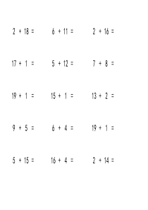 幼儿园学前班-20以内加法(每页20题-直接打印)